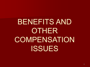 benefits and other compensation issues