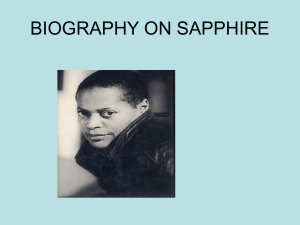 Sapphire is a performance poet and novelist, who grew up on army