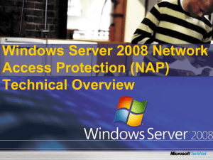 Windows Server 2008 Network Access Protection (NAP) Technical