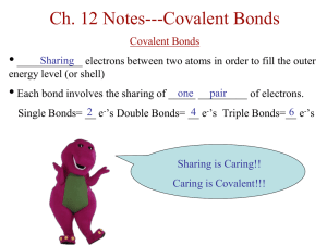 Ch. 12 Notes (Bonding) academic teacher 2012
