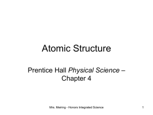 Atomic Structure - maxwellsciencenfhs