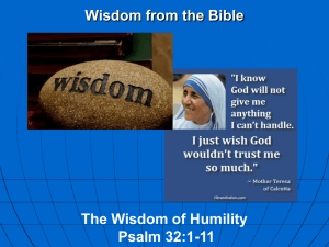 The Wisdom of Humility