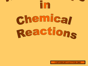 MOLE RELATIONSHIPS IN CHEMICAL REACTIONS