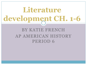 Literature development CH. 1-6