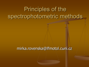 Principy fotometrických metod