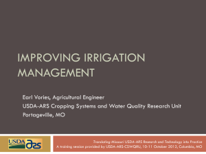 Improving Irrigation Management