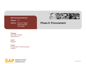 Phase II: Procurement