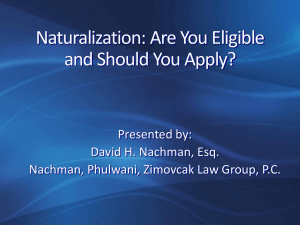 to view a PowerPoint Presentation about Naturalization