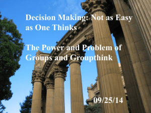 Decision Making: Not as Easy as One Thinks