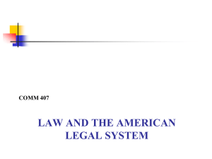 Chapter 1: The American Legal System