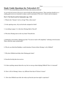 Study Guide Questions for Fahrenheit 451