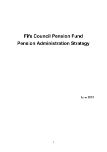 Fife Council Pension Fund Pension Administration Strategy