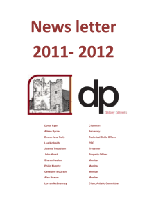 Newsletter 2011 - Dalkey Players Drama Group