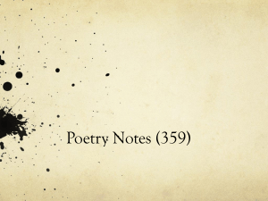 Poetry Notes - My Teacher Pages