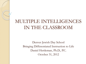 multiple intelligences in the classroom