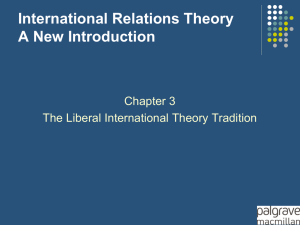 The Liberal International Theory Tradition Chapter 3 Powerpoint