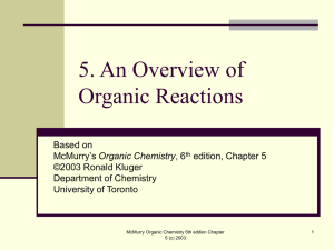 Chapter 5. An Overview of Organic Reactions