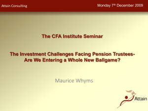 The Investment Challenges Facing Trustees by Maurice Whyms