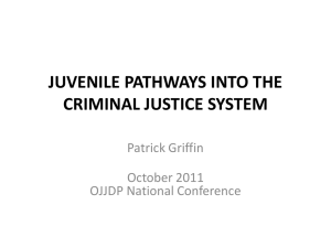 Juvenile Pathways into the Criminal Justice System