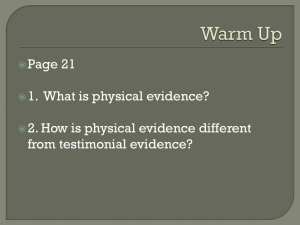 Examining Physical Evidence