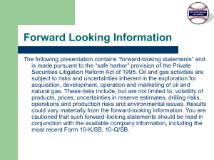 Forward Looking Information