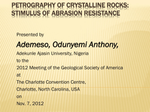 Petrography of Crystalline Rocks