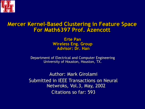 Kernel based Clustering
