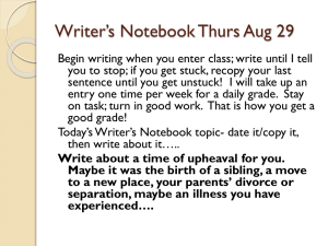 Writer*s Notebook