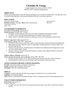 RA Resume Sample 2 - University of North Florida