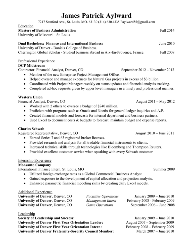 msu broad resume template