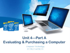 Evaluating & Purchasing a Computer