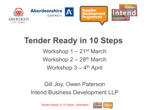 Tender Ready in 10 Steps - Supplier Development Programme