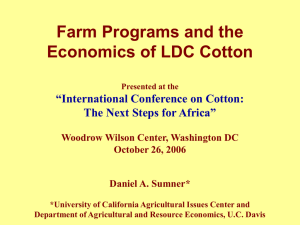 Farm Programs and the Economics of LDC Cotton.