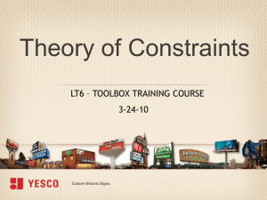 Theory of Constraints - LT6 Training Course - 3-24-10