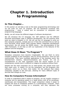 Chapter 1. Introduction to Programming