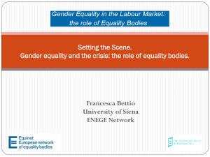 The Impact of the Economic Crisis on the Situation of Women and