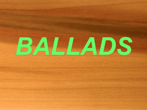 ballads - Jamestown School District