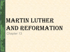 Martin Luther and Reformation