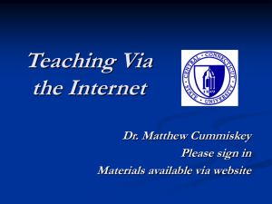 teaching physical education concepts via the internet