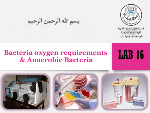 Bacterial oxygen requirement-anearobic