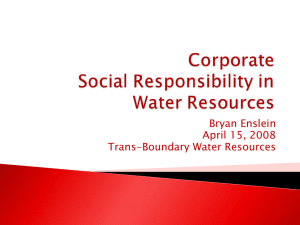 International Corporate Social Responsibility in Water Resources