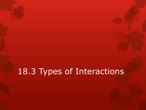 18.3 Types of Interactions
