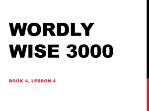 Wordly Wise 3000 - Lacy 4th Grade Website