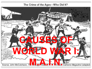 Explaining the Causes of World War I: MAIN