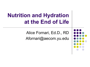 Nutrition and Hydration at the End of Life