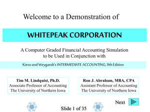 What is Whitepeak Corporation?