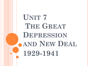 Unit 7 The Great Depression and New Deal