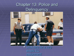 Chapter 13--Police & Delinquents (powerpoint)