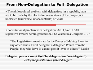 Delegation Doctrine