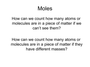 Moles - tamchemistryhart